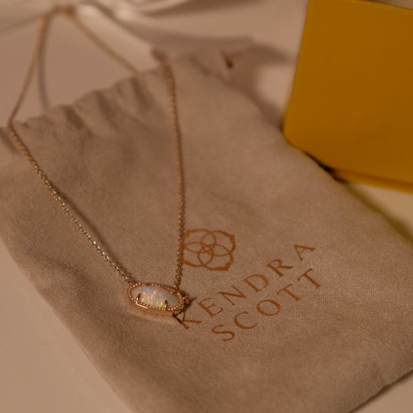 Kendra Scott Jewelry - New Kendra Scott White Opal Gold Necklace